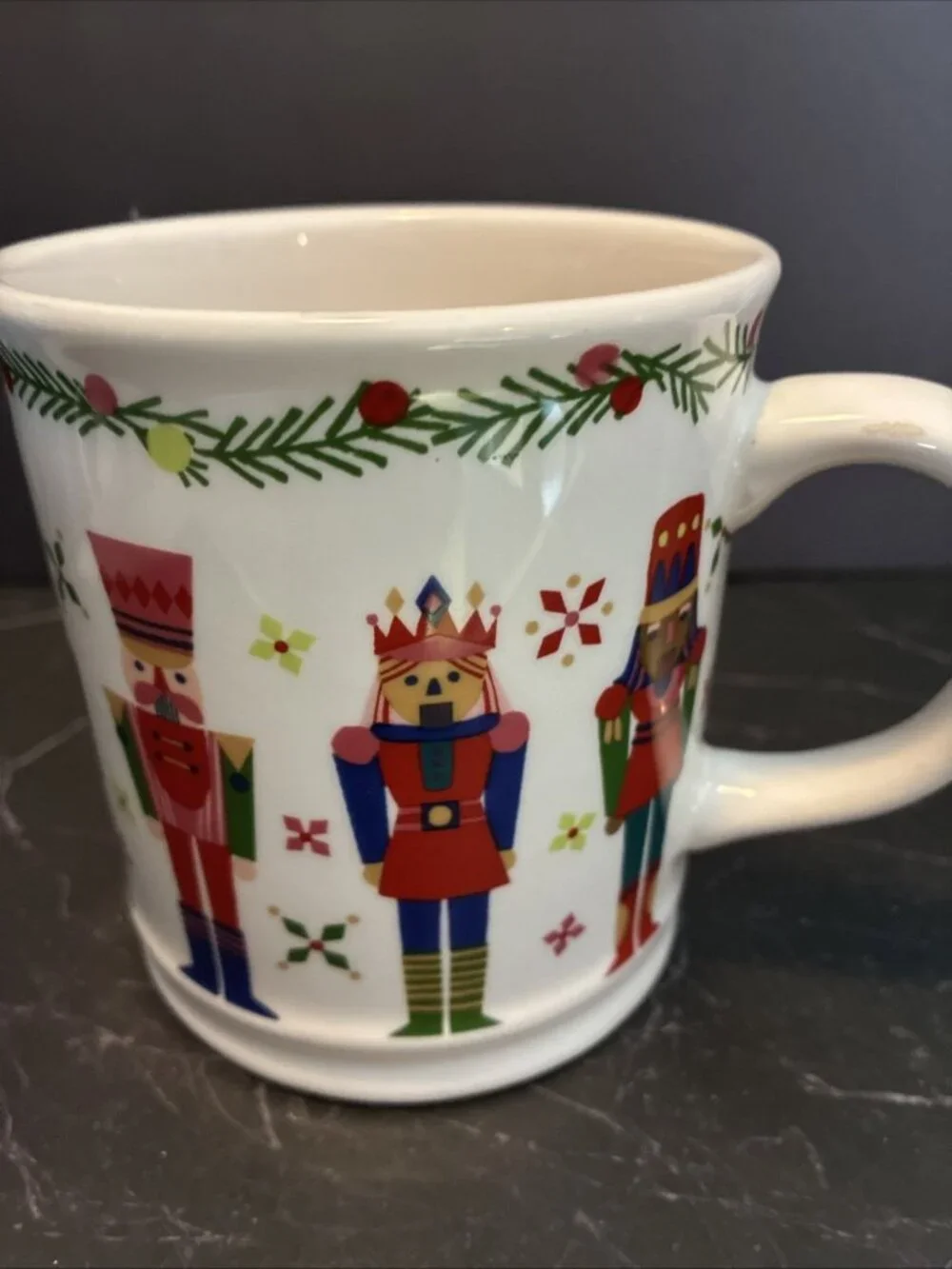 Sur La Table Christmas Nutcracker Mug Holiday Cup Red Green Soldier Winter